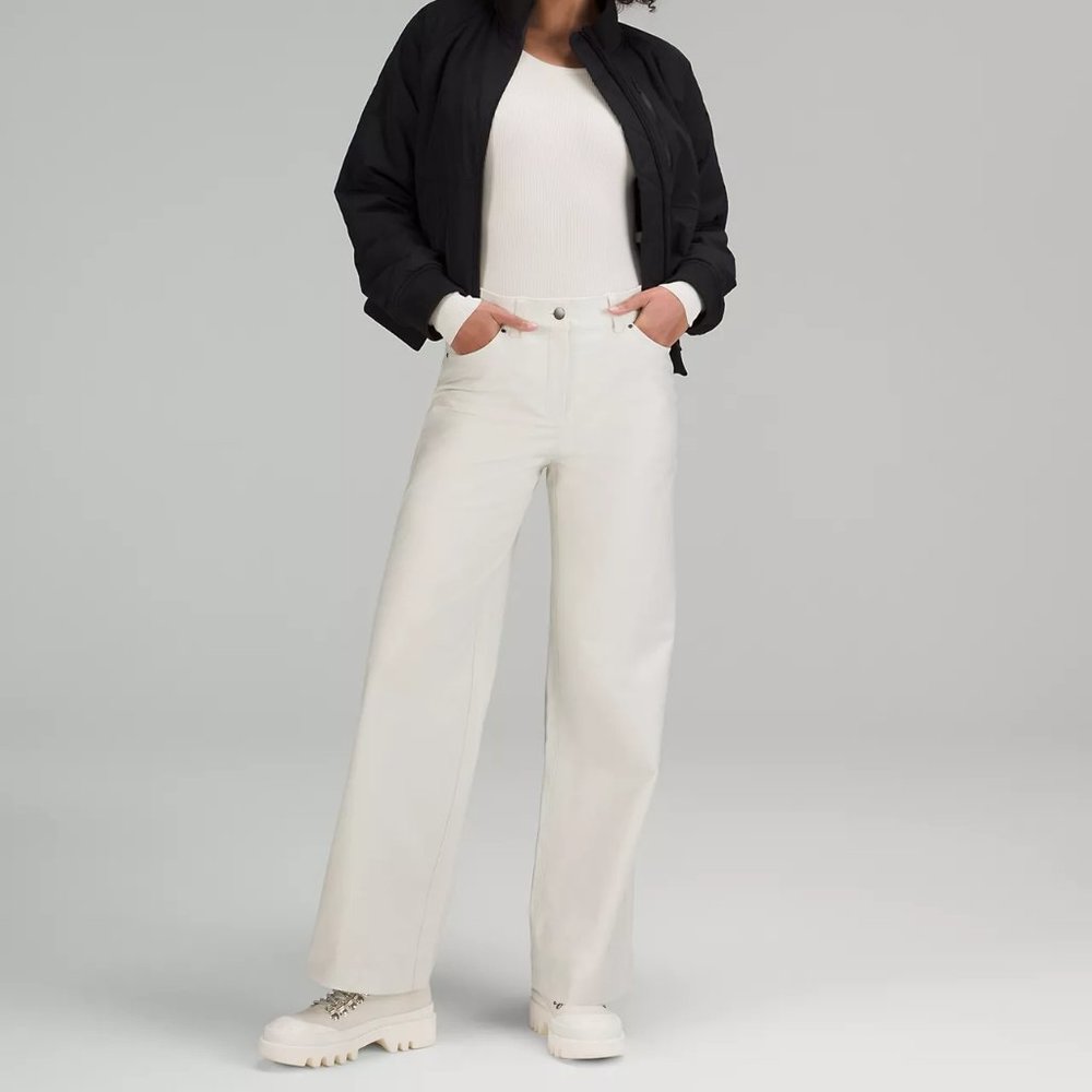 Lululemon City Sleek 5 Pocket High-Rise Wide-Leg Pant Full Length Light Utilitec